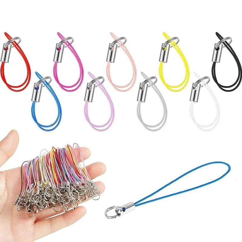 Top Trends: 50 / 100pcs Keychains Cord With Jump Ring Lanyard Lariat Strap Rope DIY Keyring Pendant Crafts Jewelry Making Supplies Wholesale Shoppable Styles - Image 3