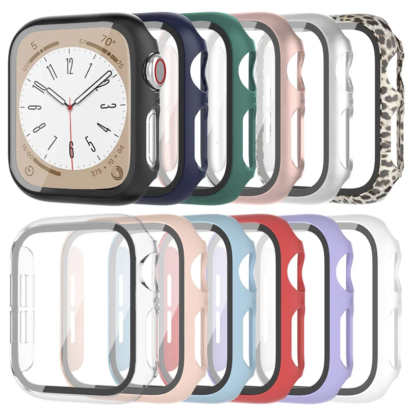 Top Trends: Tempered Glass+ Cover For Apple Watch Case Ultra Accessories SE 3 4 5 6 7 8 Iwatch Screen Protector Case 49mm 45mm 41mm 44mm 40mm Shoppable Styles