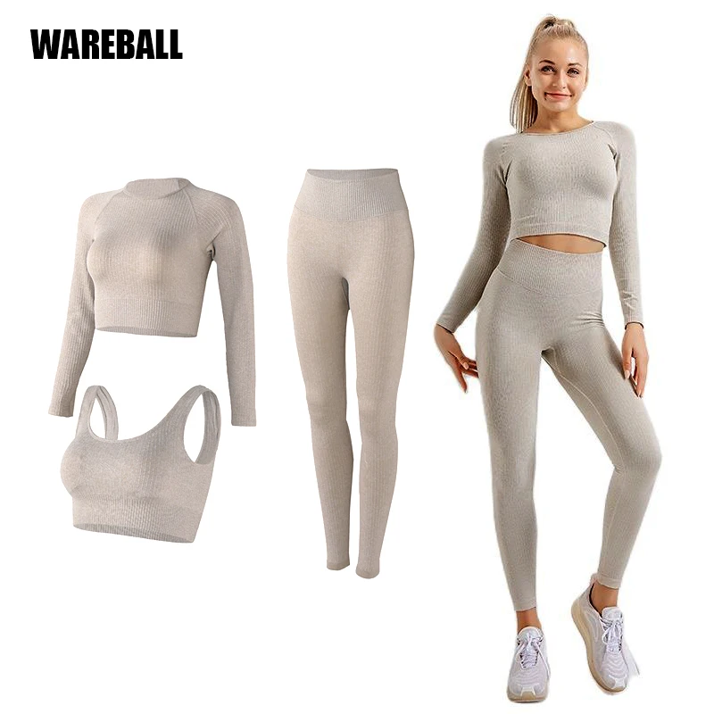 Top Trends: Women&#039;s Sportswear Yoga Set Workout Clothes Athletic Wear Sports Gym Legging Seamless Fitness Bra Crop Top Long Sleeve Yoga Suit Shoppable Styles