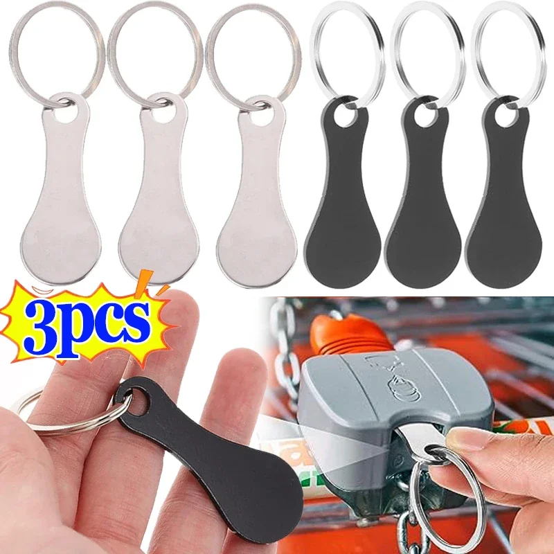 Top Trends: Reuse Shopping Cart Token Key Ring Trolley Recycled Alloy Key Chain Accessories KeyringCharms Metal Keychains Carts Coin Holder Shoppable Styles