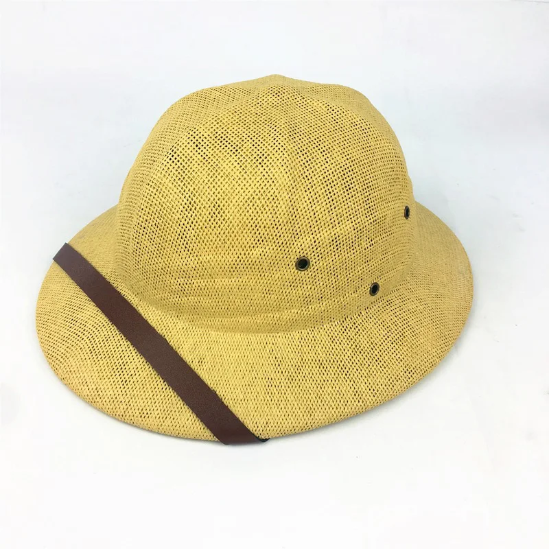 Top Trends: Novelty Men Straw Helmet Pith Sun Hats Men Vietnam War Army Hat Dad Boater Bucket Hats Safari Jungle Miners Cap Shoppable Styles - Image 3