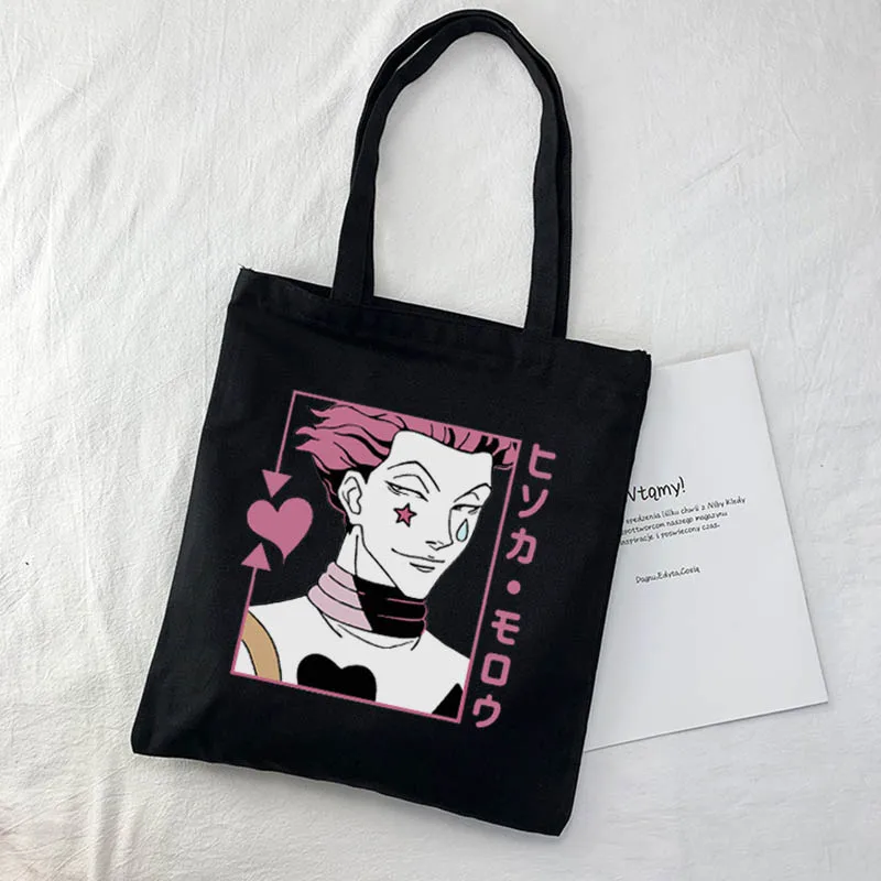 Top Trends: Japanese Hunter X Hunter Kurapika Canvas Bag Cartoon Print Letter Winter Large Capacity Fashion Punk Fun Vintage Shoulder Bags Shoppable Styles