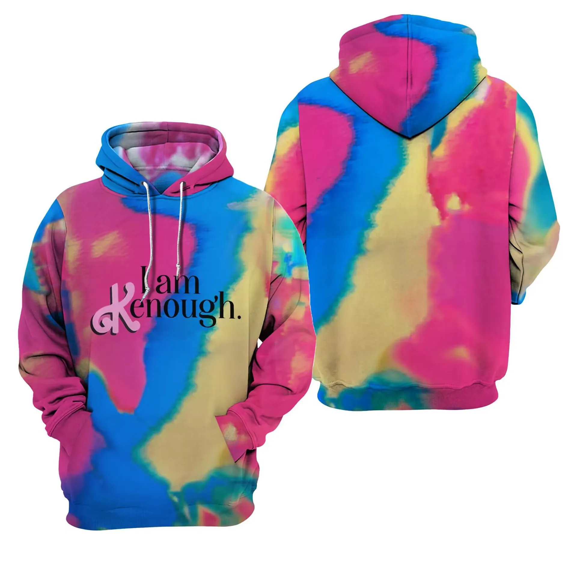 Top Trends: Autumn / Winter Men And Women's Colorful Hoodies 3D Printed Long Sleeved Tops Pink Sweatshirts Y2K Street Wear I Am Kenough Shoppable Styles