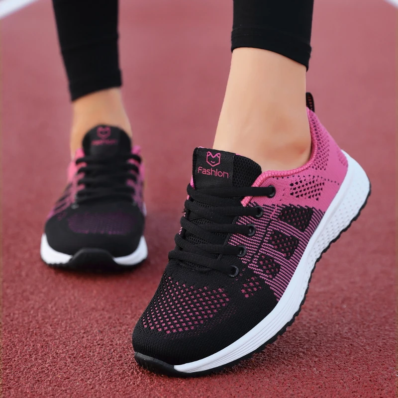 Top Trends: Wedges Shoes For Women Sneakers Mesh Breathable Casual Female Shoes Flat Light Lace-Up Summer Running Shoes Woman Vulcanize Shoe Shoppable Styles