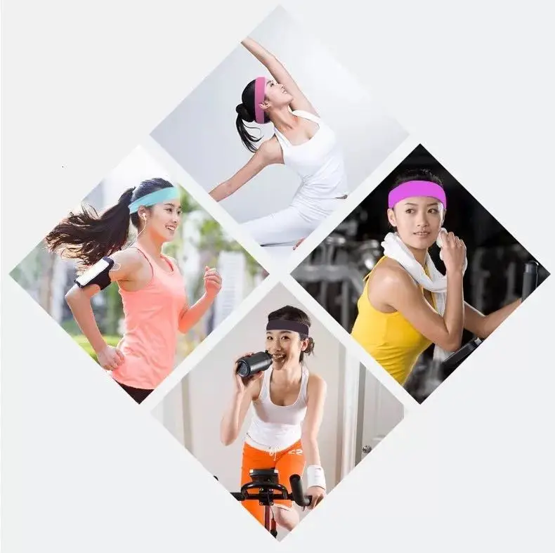 Top Trends: 1pcs Solid Sport Headband Women Elastic Hair Bands Running Fitness Yoga Headwear Female Stretch Wash Makeup Hair Accessories Shoppable Styles - Image 3