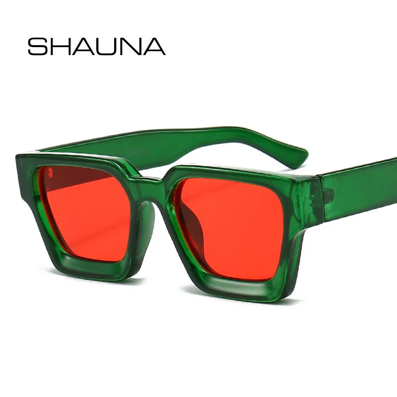 Top Trends: SHAUNA Ins Popular Women Square Sunglasses Retro Men Tinted Shades UV400 Shoppable Styles