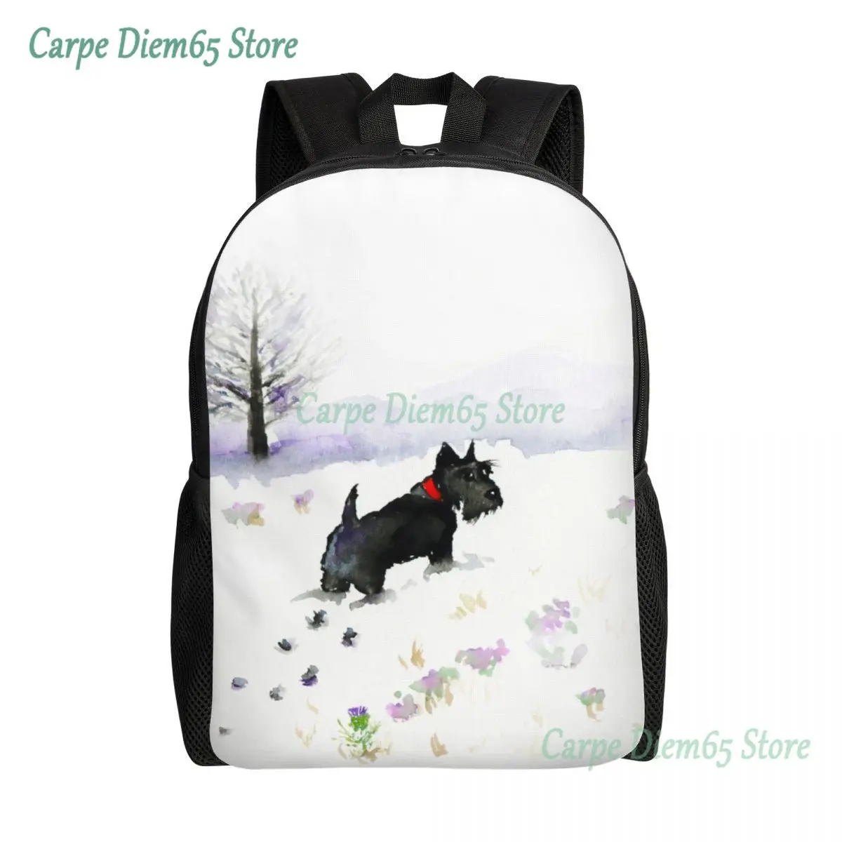 Top Trends: Scottie Dog Waiting For A Friend Travel Backpack Men Women School Computer Bookbag Scottish Terrier College Student Daypack Bags Shoppable Styles