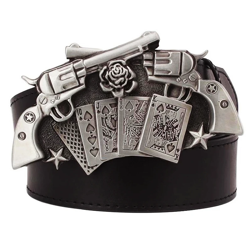 Top Trends: Lucky Gamble Skull Poker Death Betting Heavy Metal Rock Decorative Belt Punk Style Playing Card Buckle Street Hip Hop Waistband Shoppable Styles - Image 2