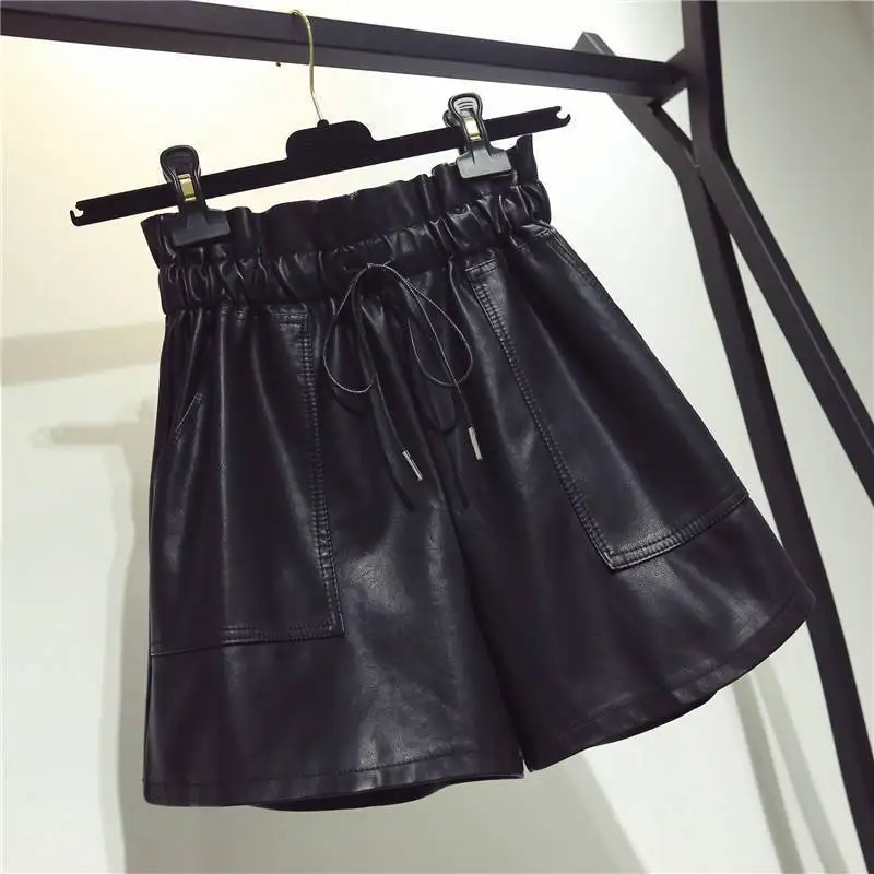 Top Trends: Trend Black Pleated Wide Leg Pants Autumn Winter New High Waist Loose Solid Color A-line Shorts Casual Fashion Women Clothing Shoppable Styles