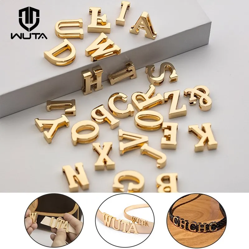 Top Trends: WUTA 1Pc Letters Decorative Buckles Alphabet Decoration Zinc Alloy Hardware For Bag Strap Belt Modification DIY Bag Accessories Shoppable Styles