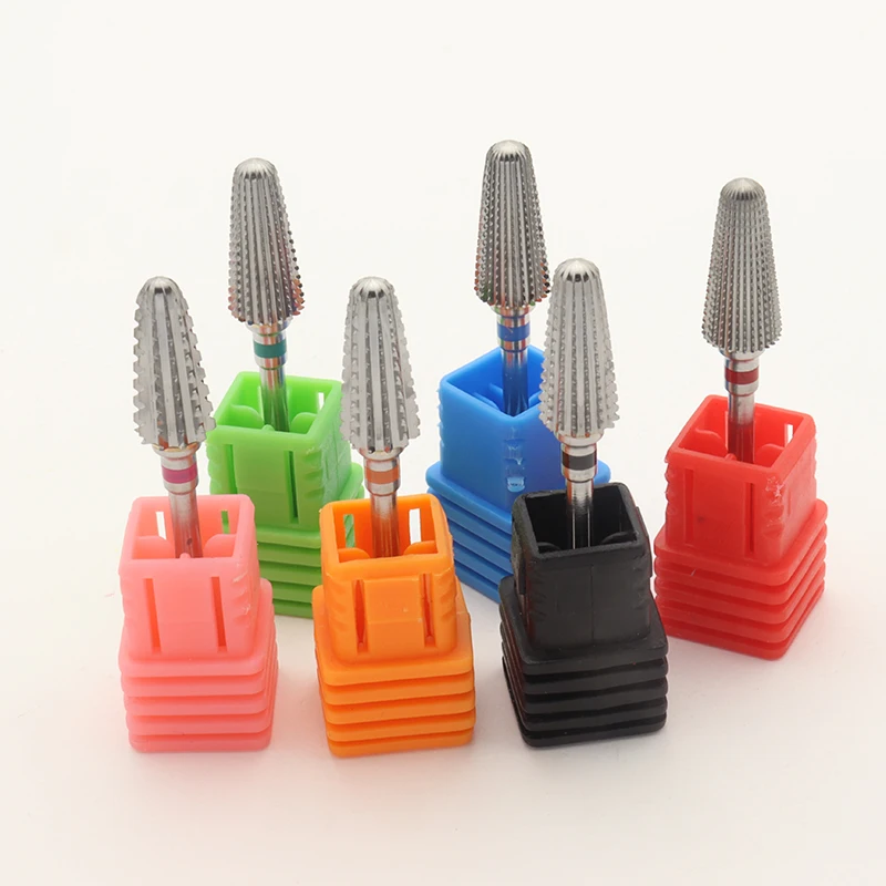 Top Trends: New 5 In 1 Tapered Safety Carbide Nail Drill Bits With Cut Drills Carbide Milling Cutter Manicure Remove Gel Nails Accessories Shoppable Styles - Image 3