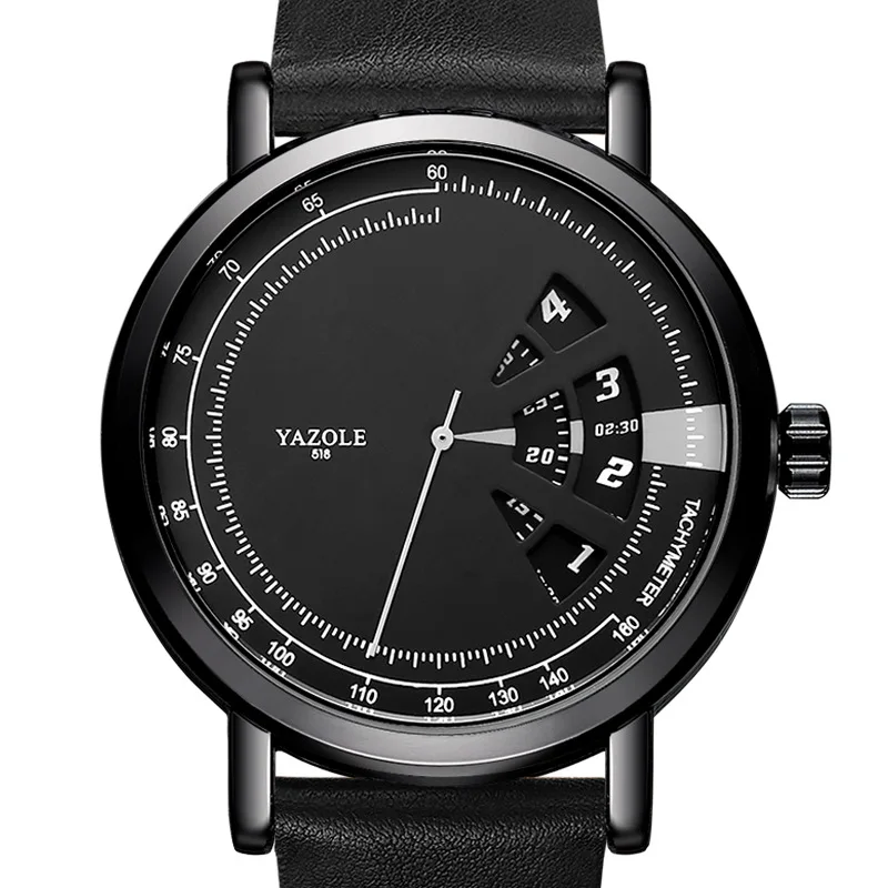 Top Trends: YAZOLE Fashion Men Watch Simple Casual Quartz Wristwatches PU Strap Turntable Design Male Clock Student Watches Waterproof Shoppable Styles