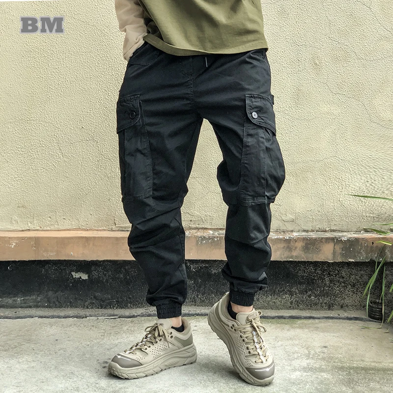 Top Trends: 2022 Spring Autumn Fashion Streetwear Military Tactical Cargo Pants Men Clothing Japanese Harajuku Jogging Pants Black Joggers Shoppable Styles