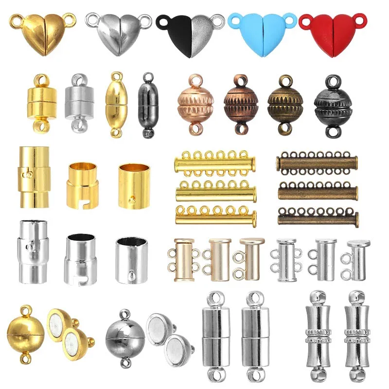 Top Trends: Louleur Round / Heart Strong Magnetic Clasps Magnet End Clasp Connectors For Jewelry Making DIY Bracelet Necklace Accessories Shoppable Styles