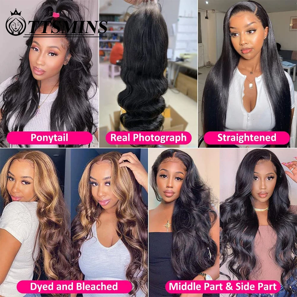 Top Trends: Loose Wavy Lace Front Wigs Human Hair Body Wave 13x4 Lace Frontal Wig Pre Plucked With Baby Hair 180% Brazilian Human Hair Wigs Shoppable Styles - Image 4