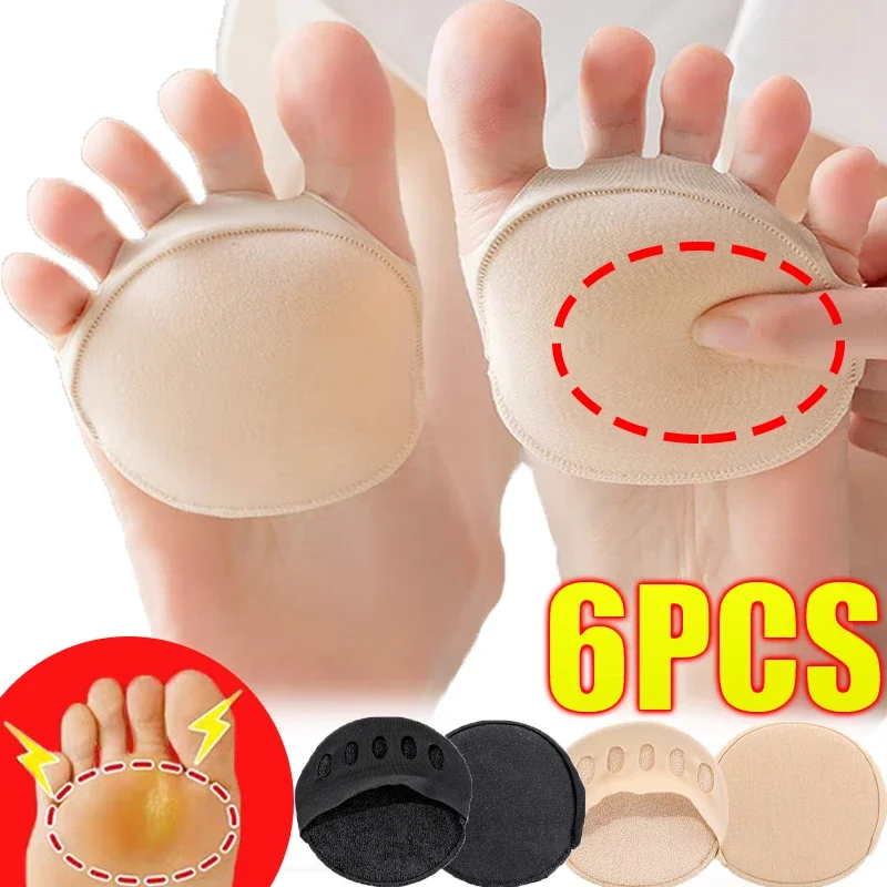 Top Trends: 6Pcs Five Toes Forefoot Pads Women High Heels Half Insoles Orthotics Pain Relief Foot Care Feet Pain Massaging Toe Pad Inserts Shoppable Styles