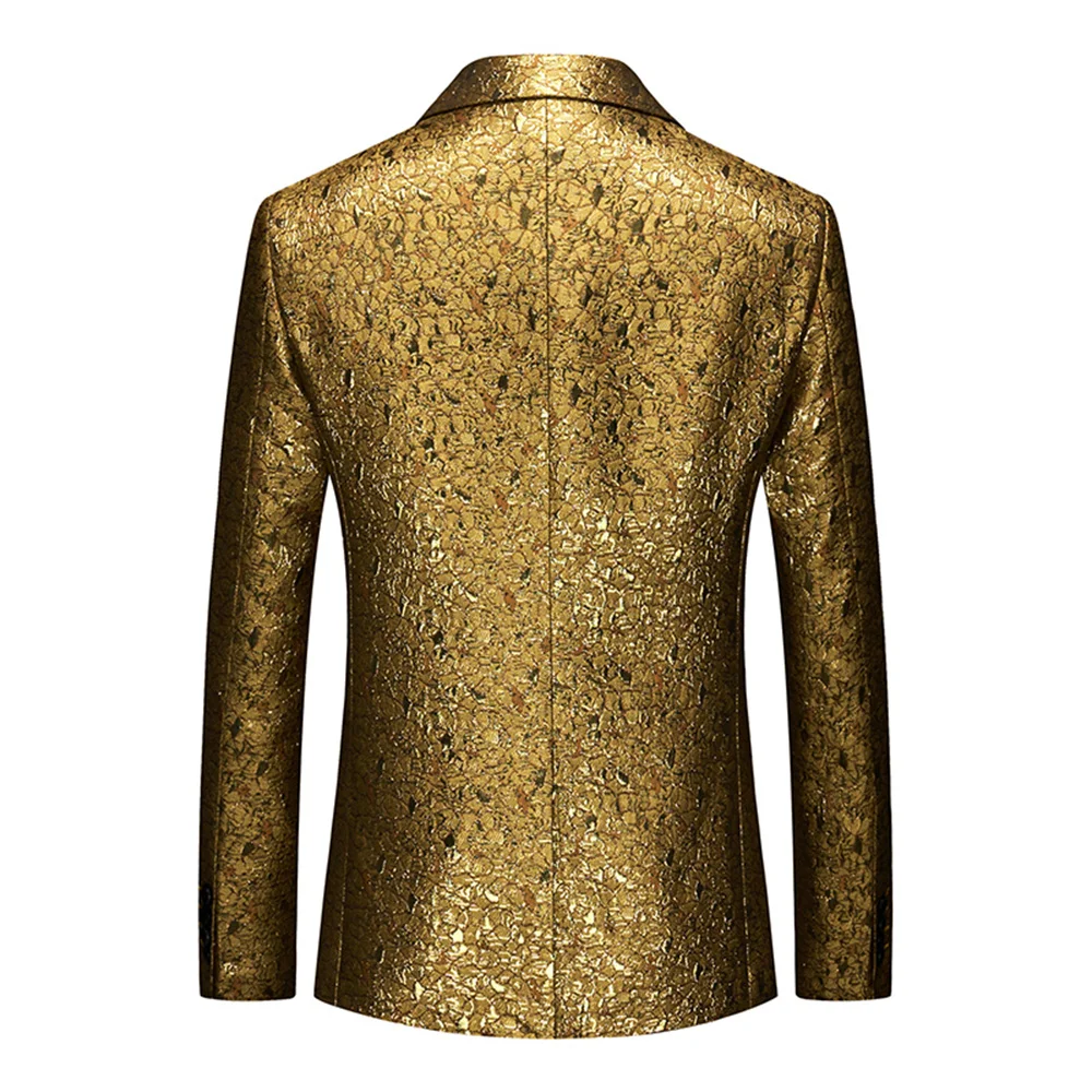 Top Trends: Luxury Male Suit 2023 New In Best Selling Golden Flower Suit Men's Long Sleeve Jacket Formal Party Business Wedding Male Suits Shoppable Styles - Image 2