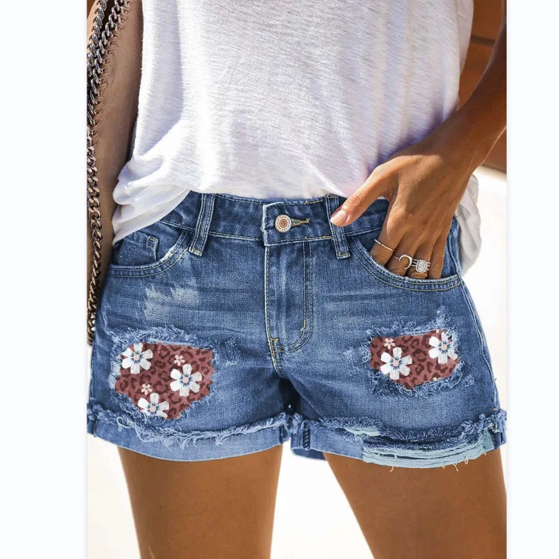 Top Trends: Summer European American Women&#039;s New Versatile Distressed Denim Casual Shorts Embroidery Button Vintage Fashion Jeans Pants Shoppable Styles