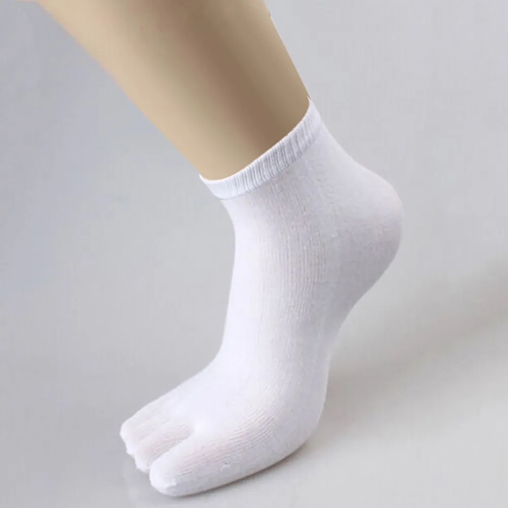 Top Trends: 1 Pair Men's Five Finger Short Socks Ankle Sport Socks Cotton Blend Elastic Casual Thin Solid Color Breathable Man Toe Socks Shoppable Styles