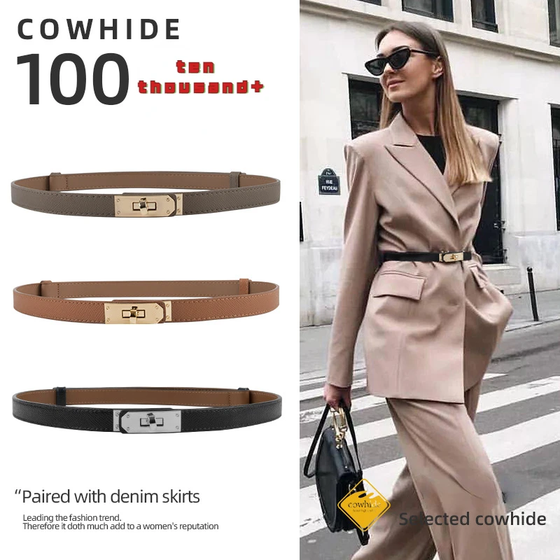 Top Trends: Retro Waist Decorations Women&#039;s Thin Belt Women&#039;s Genuine Leather Korean Fashion Waist Thin Belt Women&#039;s With Dress Decoration Shoppable Styles