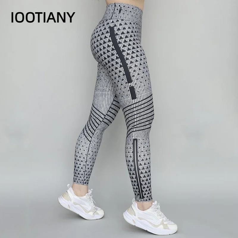 Top Trends: IOOTIANY New Seamless Leggings Sport Women Fitness Leisure Elastic Tight Yoga Running Floral Stripes Print Leggings Gym Pants Shoppable Styles - Image 3