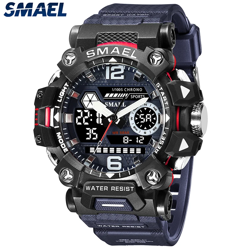 Top Trends: SMAEL Sports Watch For Man 50m Waterproof Digital Watch LED Shock Resistant 8072 Military Watches Digital Army Wristwatches Mens Shoppable Styles