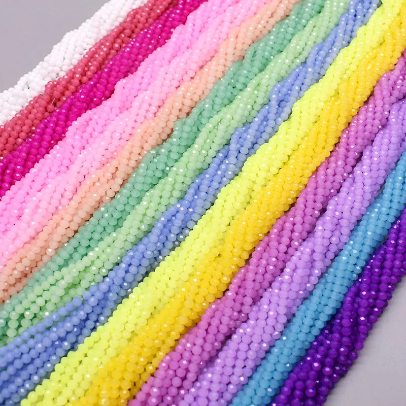 Top Trends: Baking Color New 2 3 4 Mm Jelly Color Crystal Glass Beads Faceted Seed Loose Spacer Beads For Jewelry Making DIY Necklace Shoppable Styles