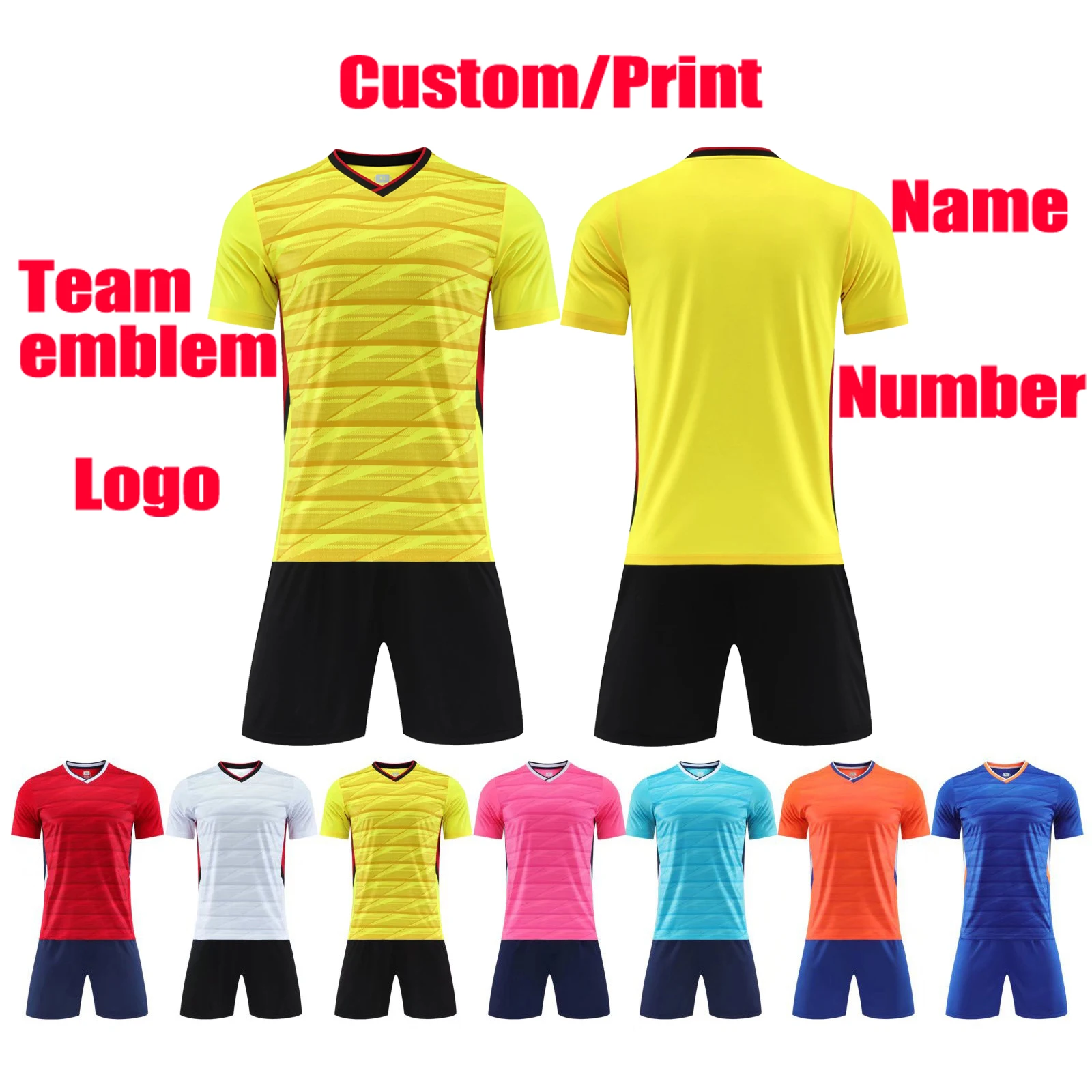 Top Trends: Football Uniform Custom Football Training Jersey Logo Custom DIY Adults And Kid Soccer Clothes Jersey Sets Short Sleeve Shoppable Styles