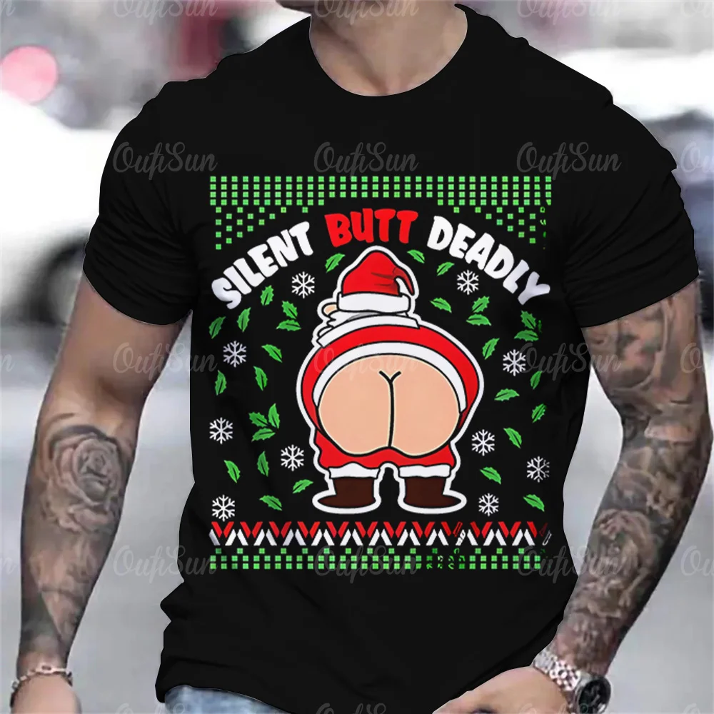 Top Trends: 2023 Christmas Festival Theme Men'S T Shirts Clothing 3d Print T Shirts Summer Short Sleeves Oversized Fashion Handsome Shirts Shoppable Styles - Image 3