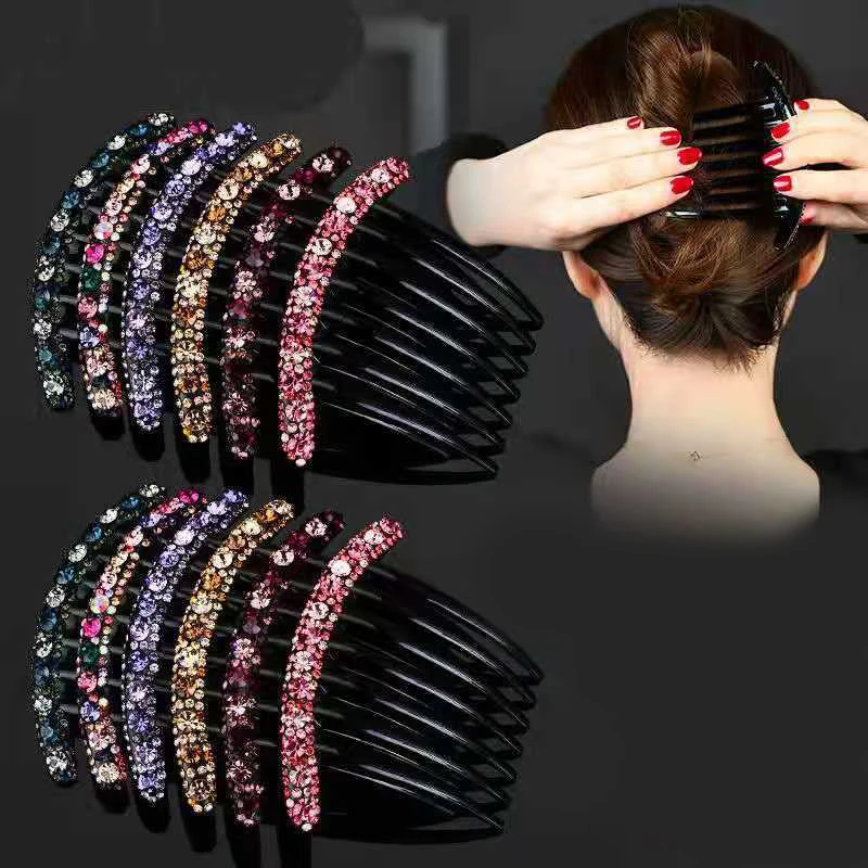 Top Trends: Rhinestone Hair Comb Flower Bridal Crystal Hair Clip Hair Ornaments Handmade Fashion Jewelry Wedding Elegant Hair Accessories Shoppable Styles