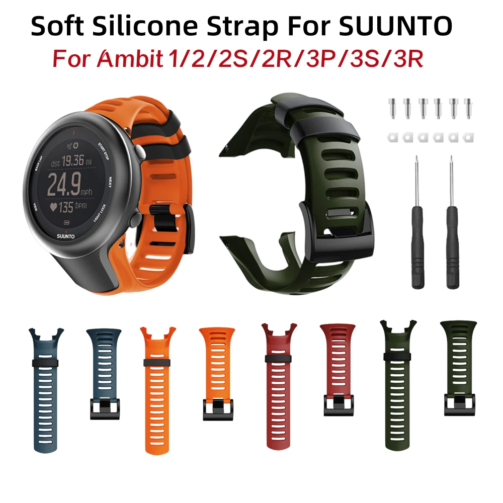 Top Trends: Galaone TPU Strap For SUUNTO Ambit1 / 2 / 2S / 2R / 3P / 3S / 3R Silicone Fashion Watch Band Replacement Bracelet For Ambit 3 Accessories Shoppable Styles