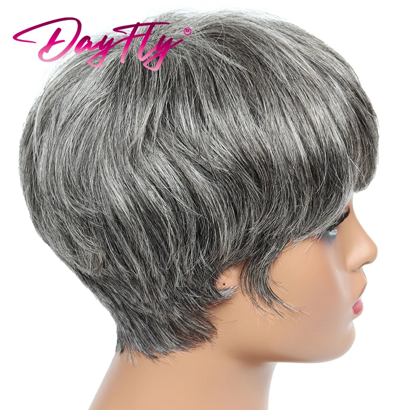 Top Trends: Short Human Hair Pixie Cut Wig Ombre Natural Wave Wigs With Bangs Short Colored Human Hair Wigs For Women Brazilian Hair Wigs Shoppable Styles