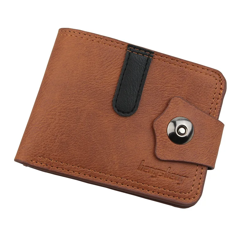 Top Trends: Men's Leather Wallet Short Purse For Man Wallets 2023 Credit Card Holder Money Bag Coin Bag Hasp Small Wallet Portafoglio Uomo Shoppable Styles - Image 6