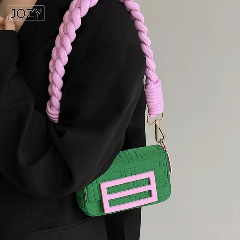 Top Trends: 2023 High Quality Mobile Phone Bag Chain Strip Mini Small Bag Woven Bag Armpit Bag Single Shoulder Messenger Small Square Bag Shoppable Styles - Image 6