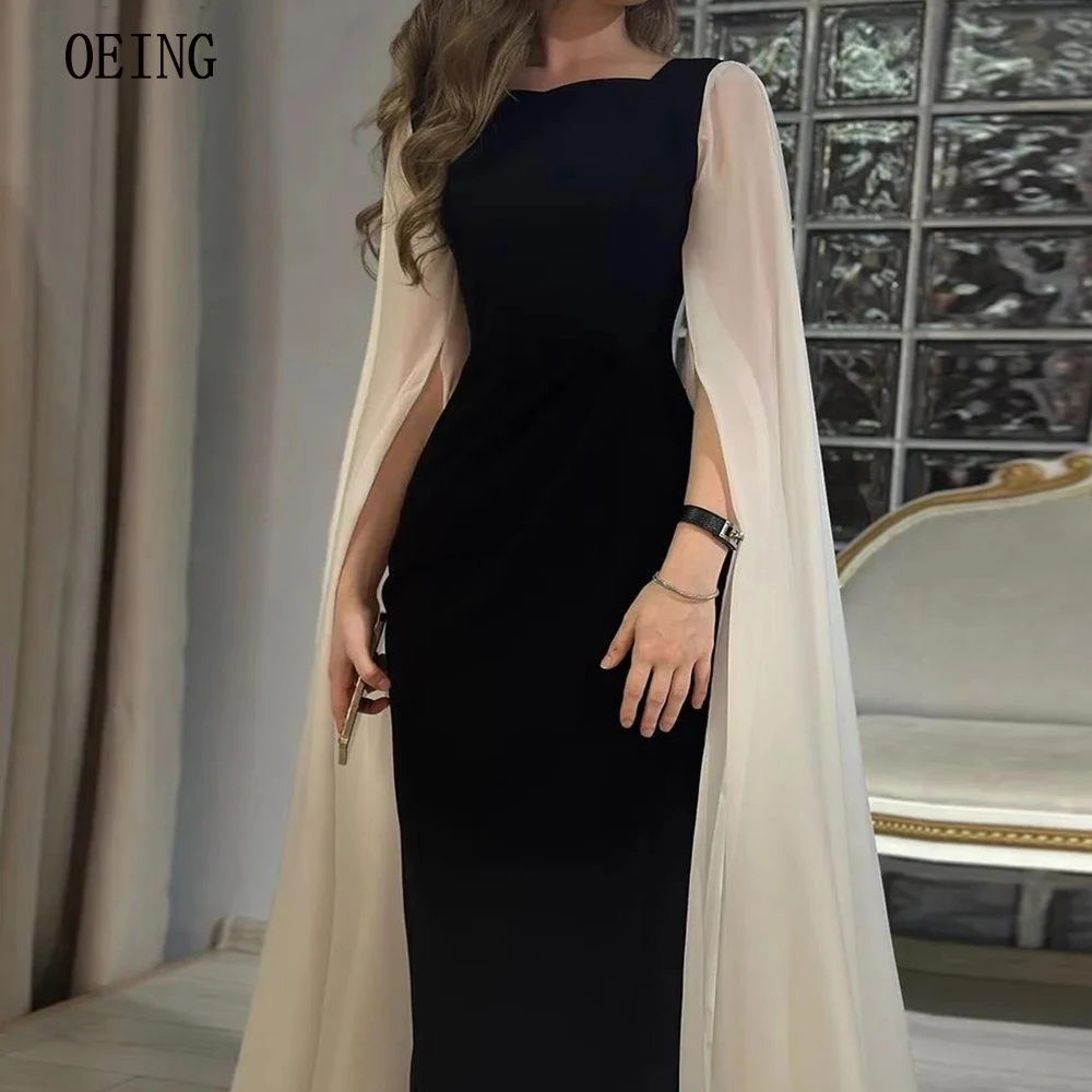 Top Trends: OEING Graceful Chiffon Long Sleeves Formal Occasion Party Dresses Floor Length Modern Lady Formal Evening Prom Gowns Vestido Shoppable Styles