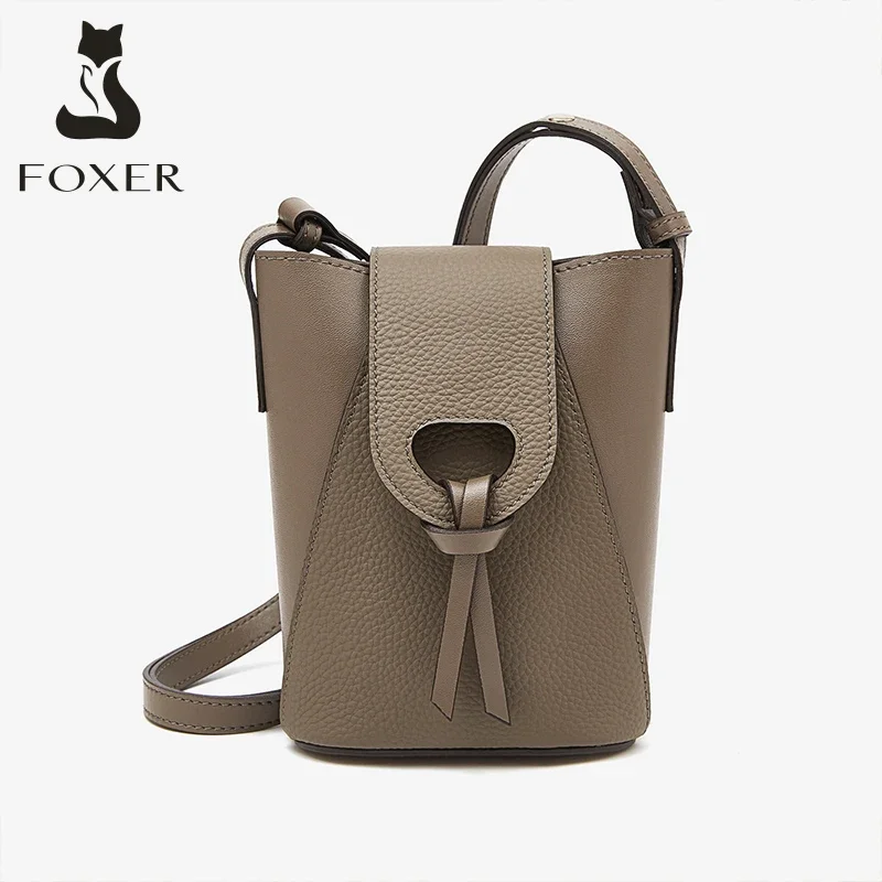 Top Trends: FOXER Mini Phone Bag Travel Lightly For Girl Fashion Crossbody Bag High Quality Small Women Split Leather Shoulder CellPhone Bag Shoppable Styles