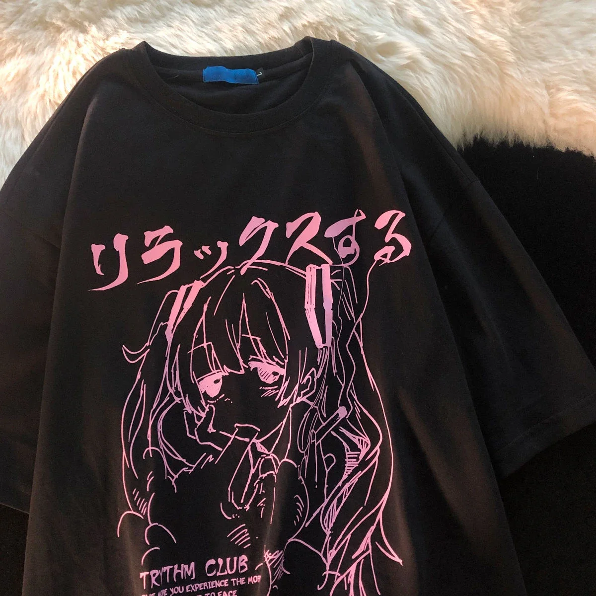 Top Trends: T Shirts Women's Anime Y2k Oversized T Shirt Print Kawaii Clothing Japanese Graphic Streetwear T Shirt Harajuku Grunge Tops Shoppable Styles - Image 2