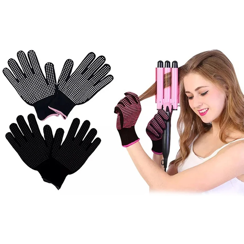 Top Trends: 1PCS New Double-sided Hair Straightener Curling Tong Hairdressing Heat Resistant Anti-Scald Finger Gloves Shoppable Styles