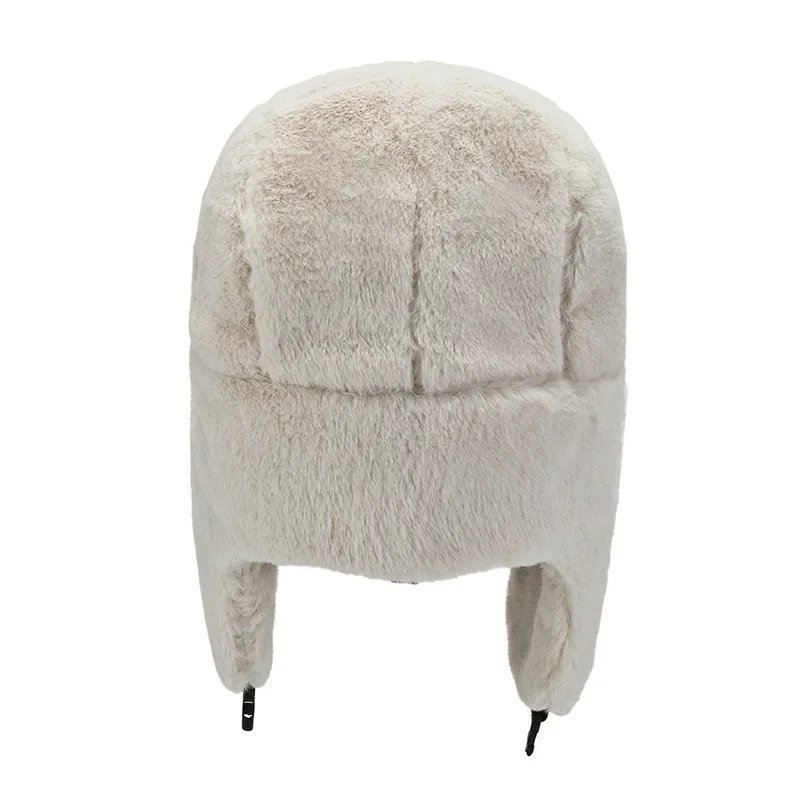 Top Trends: Fashion Winter Hats Men And Women Faux Fur Bomber Hat Thicken Plush Warmer Caps Outdoor Windproof Ear Protection Ski Cap Earmuff Shoppable Styles - Image 5