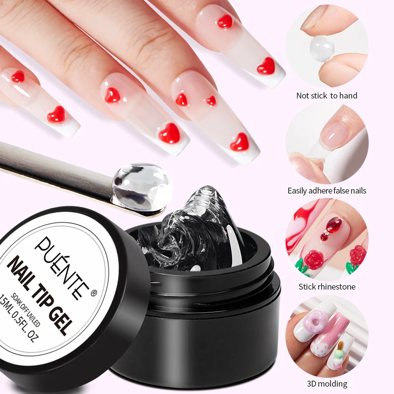 Top Trends: Solid Nail Tip Gel For Quickly Extend Nail 15ml Function Gel Polish Clear 3D Modeling Carve Gel Soak Off UV Nail Gel Varnish Shoppable Styles