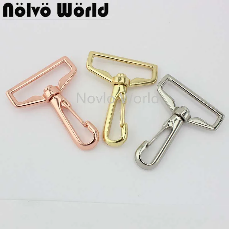 Top Trends: 10-50pcs 32mm 39mm NEW Rose Gold / gold / silver Trigger Snap Hooks Metal Swivel Clasp Lobster Claws Swivel Clip Clasp Carabines Shoppable Styles