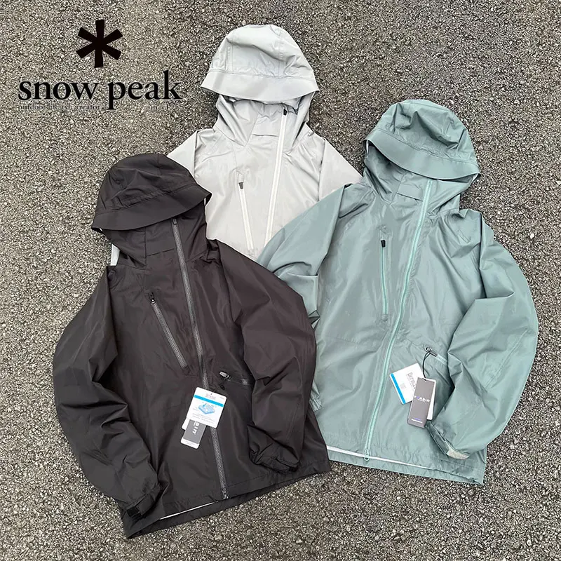 Top Trends: Snow Peak Nylon Men&#039;s Hooded Jackets Japanese Winter Outdoor Waterproof Sprint Coat Solid Color Windproof Loose Zipper Outerwear Shoppable Styles