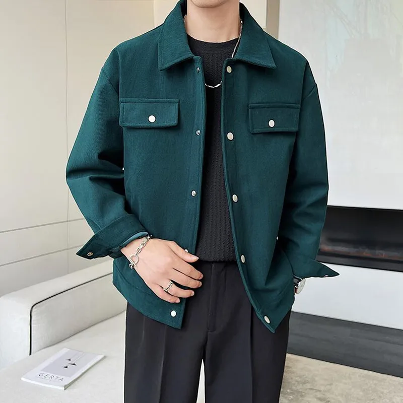 Top Trends: Men Spring High Quality Fashion Casual Jackets / Male Slim Fit Solid Color Lapel Loose Jacket Brand Clothing Chaquetas Hombre Coat Shoppable Styles