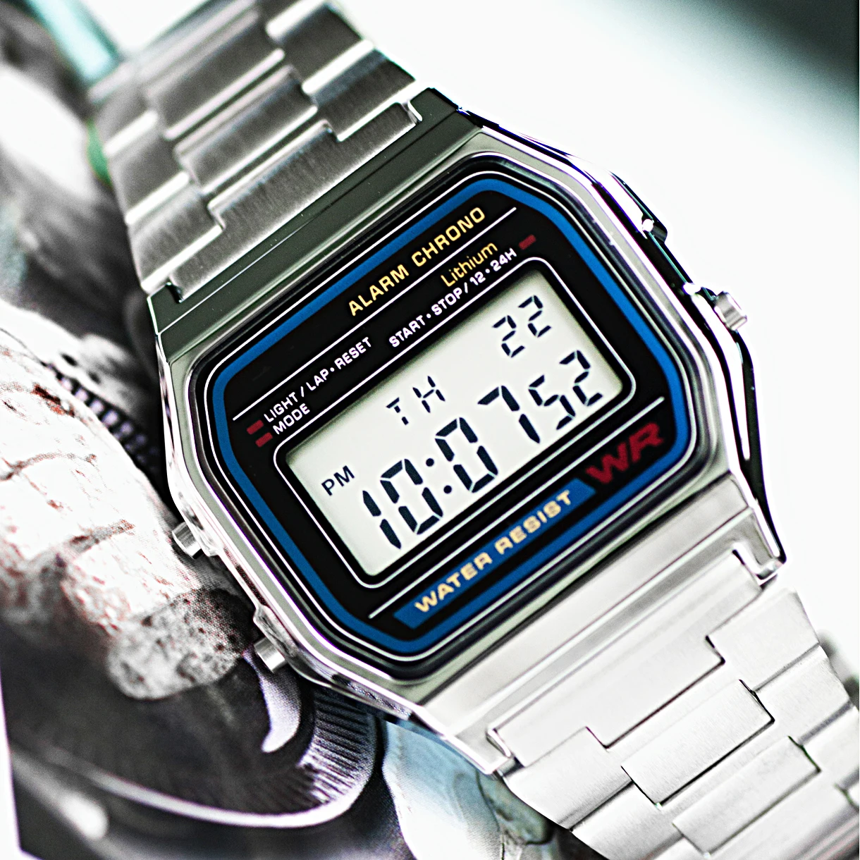 Top Trends: Luxury F91W Steel Band Watch Retro LED Digital Sports Military Watch Electronic Wrist Band Clock Ladies Men Couples Shoppable Styles