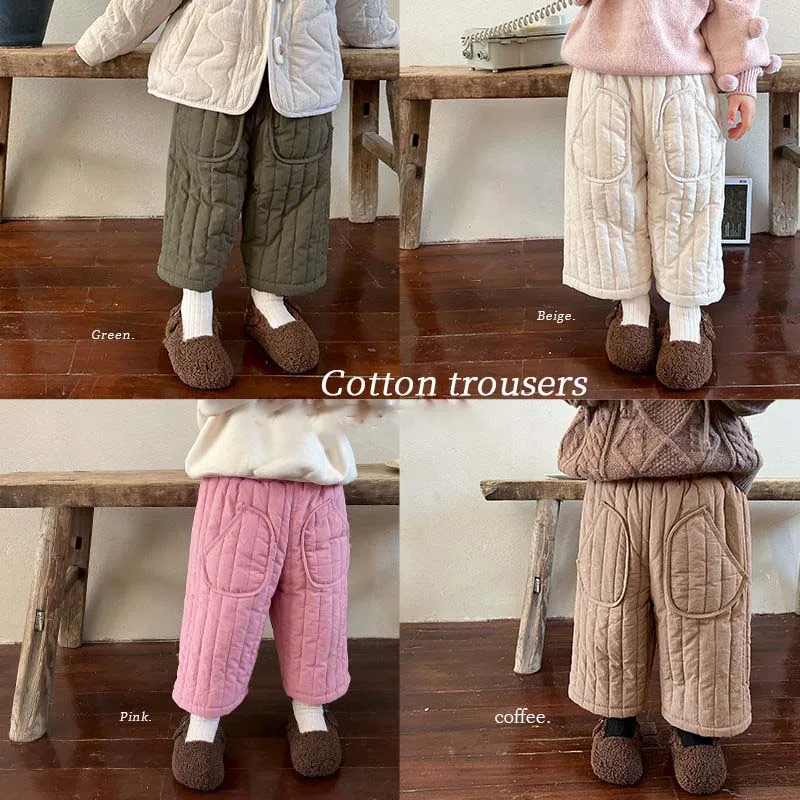 Top Trends: Winter Korea Kids Pants 2023 Thicken Toddler Pants Children's Cotton Plush Girls' Solid Color Casual Pants Children's Clothing Shoppable Styles