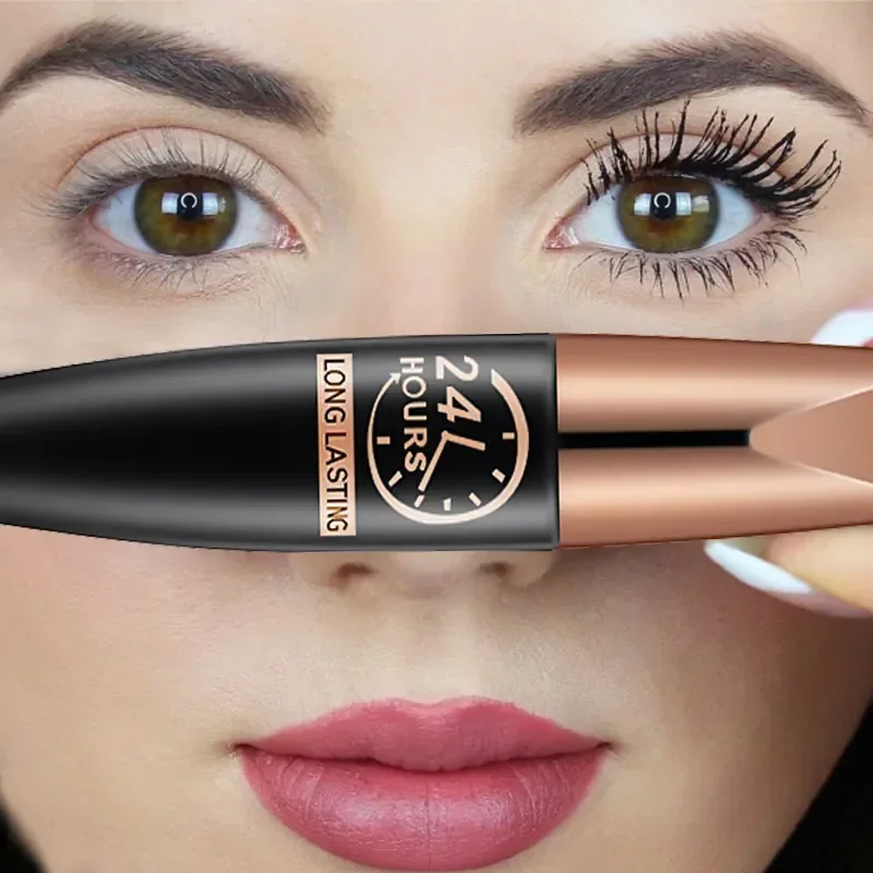 Top Trends: Waterproof Anti-sweat Mascara Lengthens Eyelashes Extension Black Silk Fiber Mascara Female Non-smudge Mascara Makeup Cosmetic Shoppable Styles