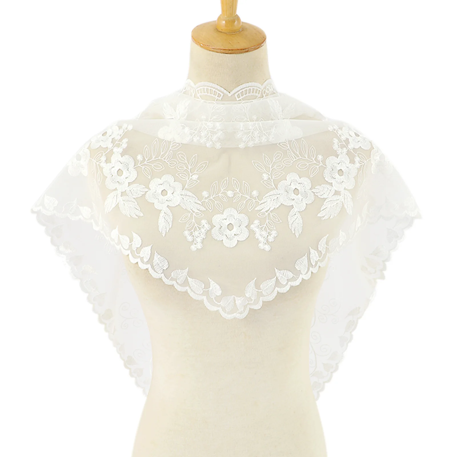 Top Trends: White And Black Women Head Covering Triangle Scarf Lace Mantilla Church Veil Shoppable Styles - Image 3