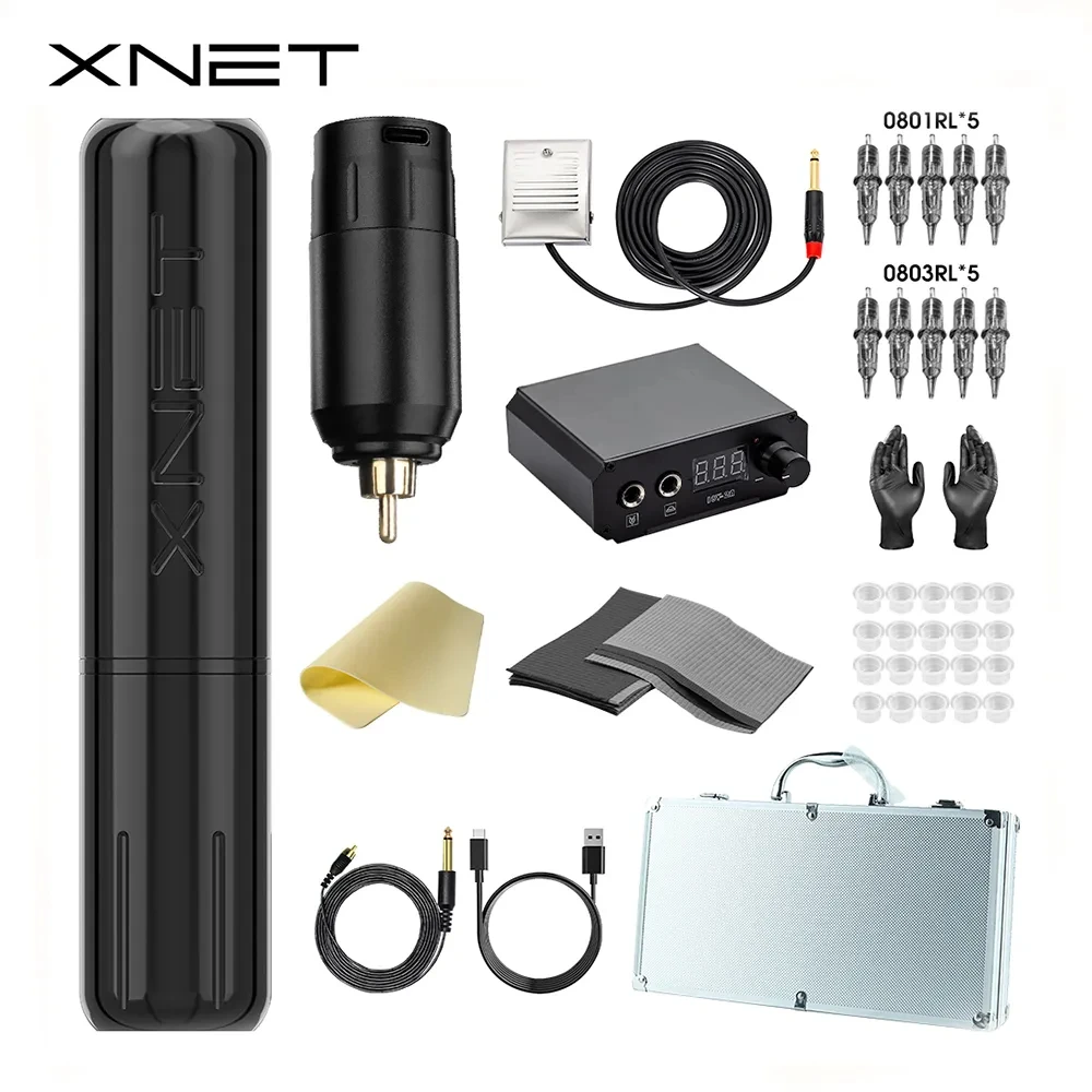 Top Trends: Xnet Wireless Tattoo Machine Kit Tattoo Rotary Pen RCA 3.5mm Stroke Lip Scalp Tattoo Art Semi-Permanent Customized Shoppable Styles