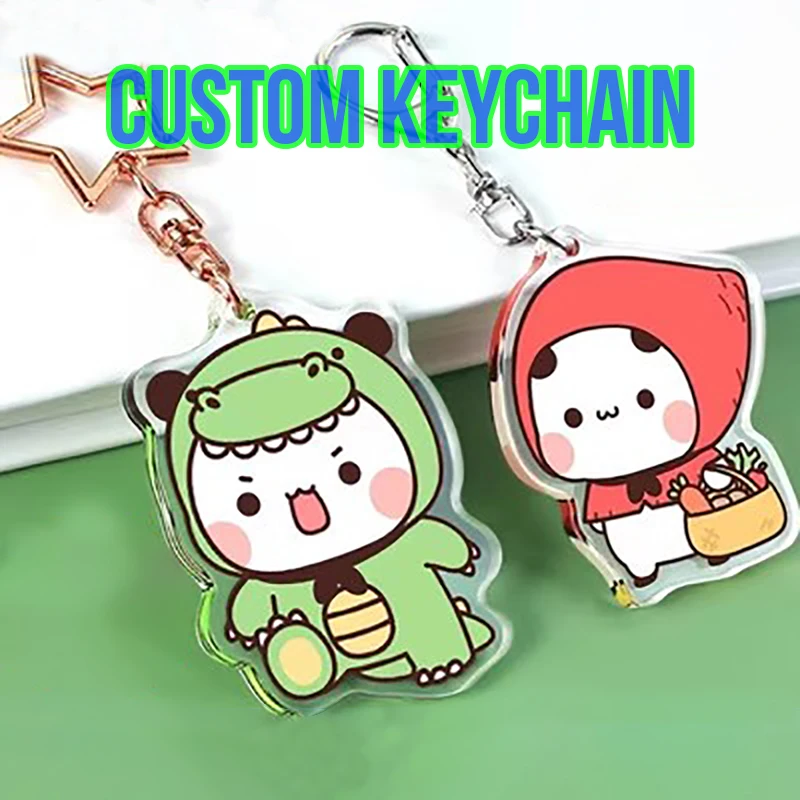 Top Trends: Personalizados Custom Keychain Anime Photo Charm Key Chains Customized Clear Acrylic Logo Products Shoppable Styles