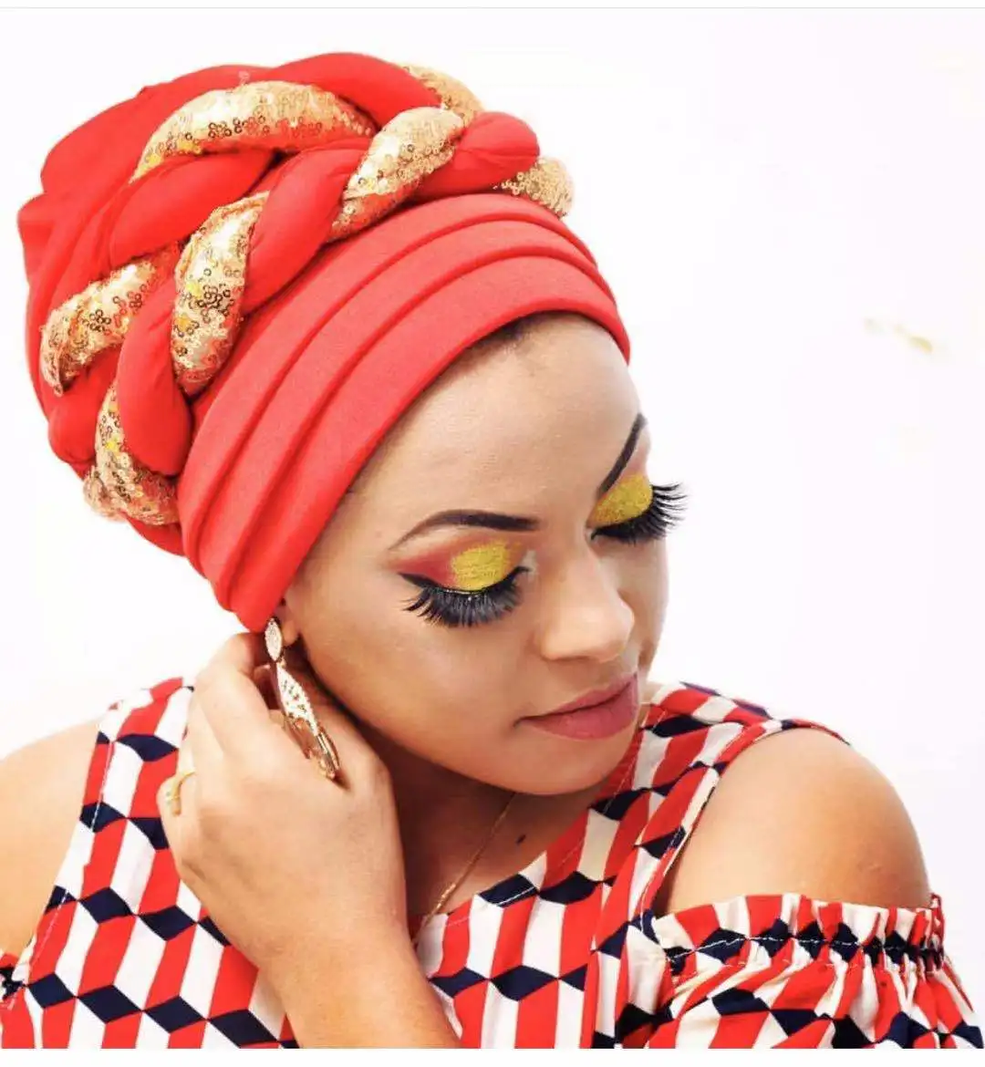 Top Trends: Already Made Nigerian Wedding Geles African Auto Gele Headtie Women&#039;s Braids Turban Cap Muslim Headscarf Bonnets Female Beanies Shoppable Styles